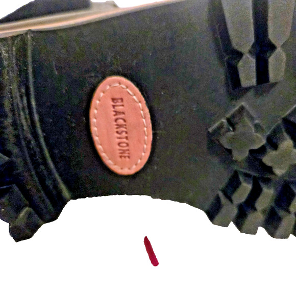 Women's Black Blackstone QL67 Leather Boots with Shearling Trim Size 37 - Picture 8 of 9